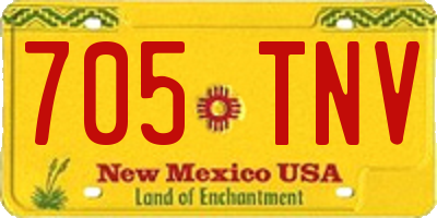 NM license plate 705TNV