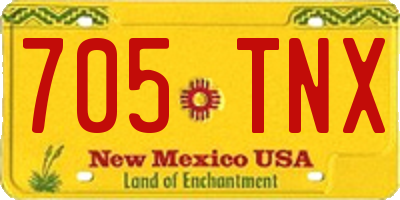 NM license plate 705TNX