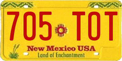 NM license plate 705TOT