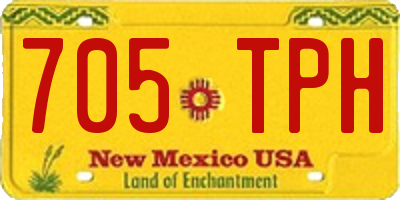 NM license plate 705TPH