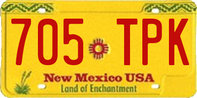 NM license plate 705TPK