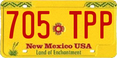 NM license plate 705TPP