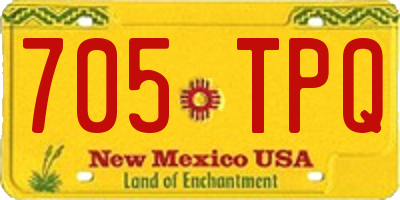 NM license plate 705TPQ