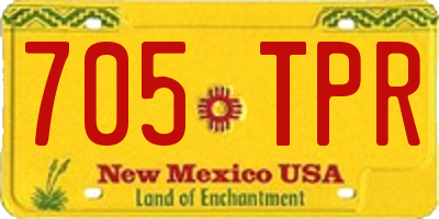 NM license plate 705TPR