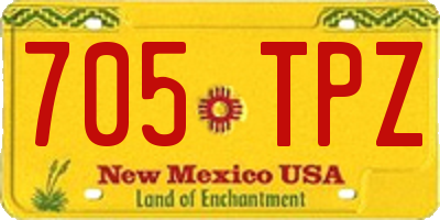 NM license plate 705TPZ
