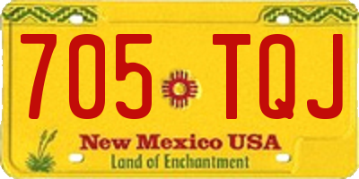 NM license plate 705TQJ