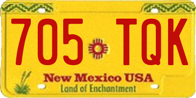 NM license plate 705TQK