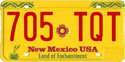 NM license plate 705TQT