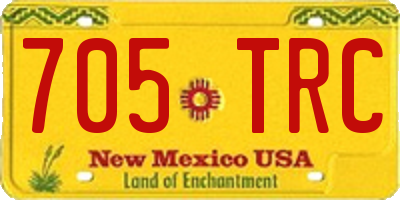 NM license plate 705TRC