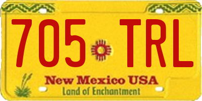 NM license plate 705TRL