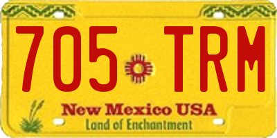 NM license plate 705TRM