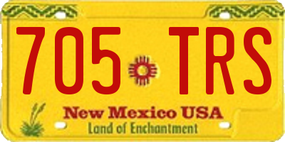 NM license plate 705TRS