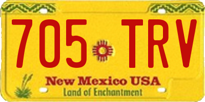 NM license plate 705TRV
