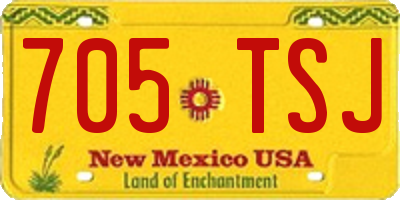NM license plate 705TSJ
