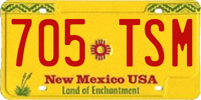 NM license plate 705TSM