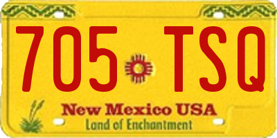 NM license plate 705TSQ