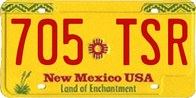 NM license plate 705TSR