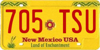 NM license plate 705TSU