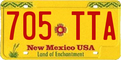 NM license plate 705TTA
