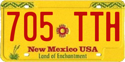 NM license plate 705TTH