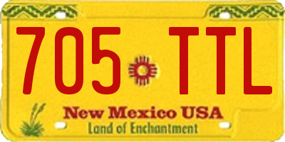 NM license plate 705TTL
