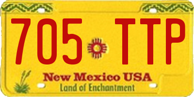 NM license plate 705TTP