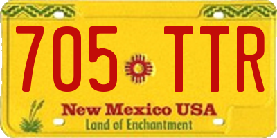 NM license plate 705TTR