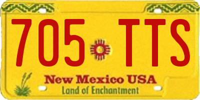 NM license plate 705TTS