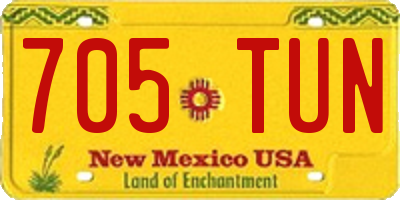 NM license plate 705TUN