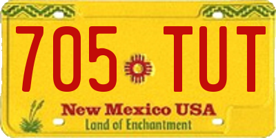 NM license plate 705TUT