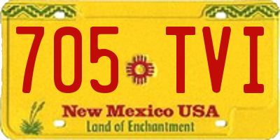 NM license plate 705TVI