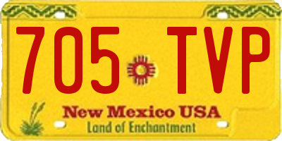 NM license plate 705TVP