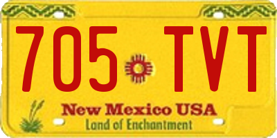 NM license plate 705TVT