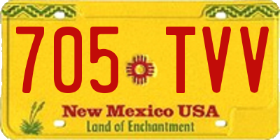 NM license plate 705TVV