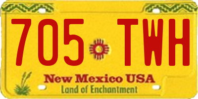 NM license plate 705TWH