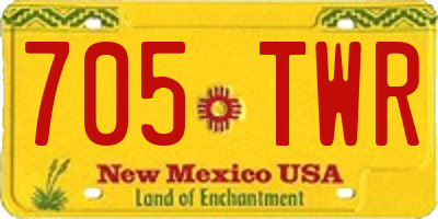 NM license plate 705TWR