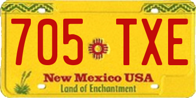 NM license plate 705TXE