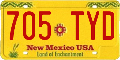 NM license plate 705TYD