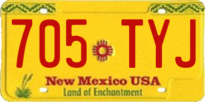NM license plate 705TYJ
