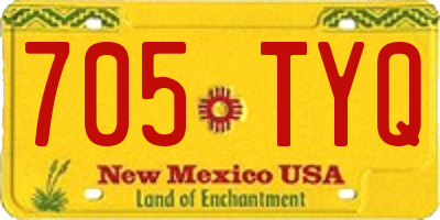 NM license plate 705TYQ