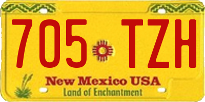 NM license plate 705TZH