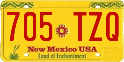 NM license plate 705TZQ
