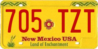 NM license plate 705TZT