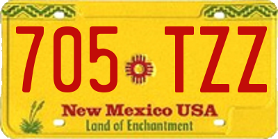 NM license plate 705TZZ