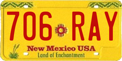 NM license plate 706RAY