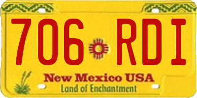 NM license plate 706RDI