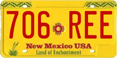 NM license plate 706REE