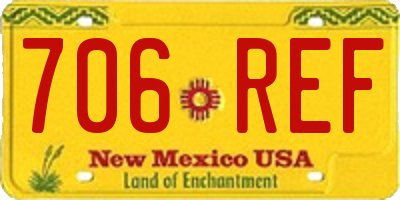 NM license plate 706REF