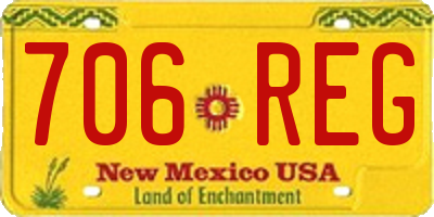 NM license plate 706REG