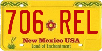 NM license plate 706REL